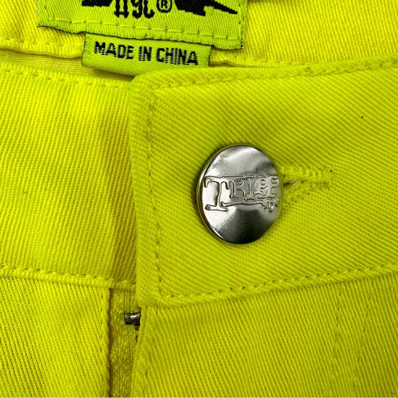 TRIPP NYC Skinny Jeans Neon Yellow Womens 26 | K057 - Picture 4 of 9